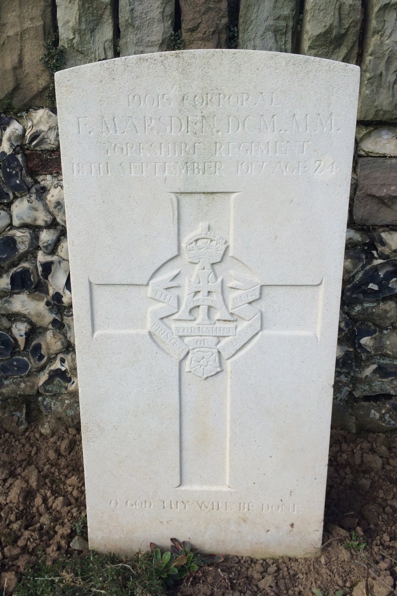 Corporal Marsden Sunken Road Cemetery DCM