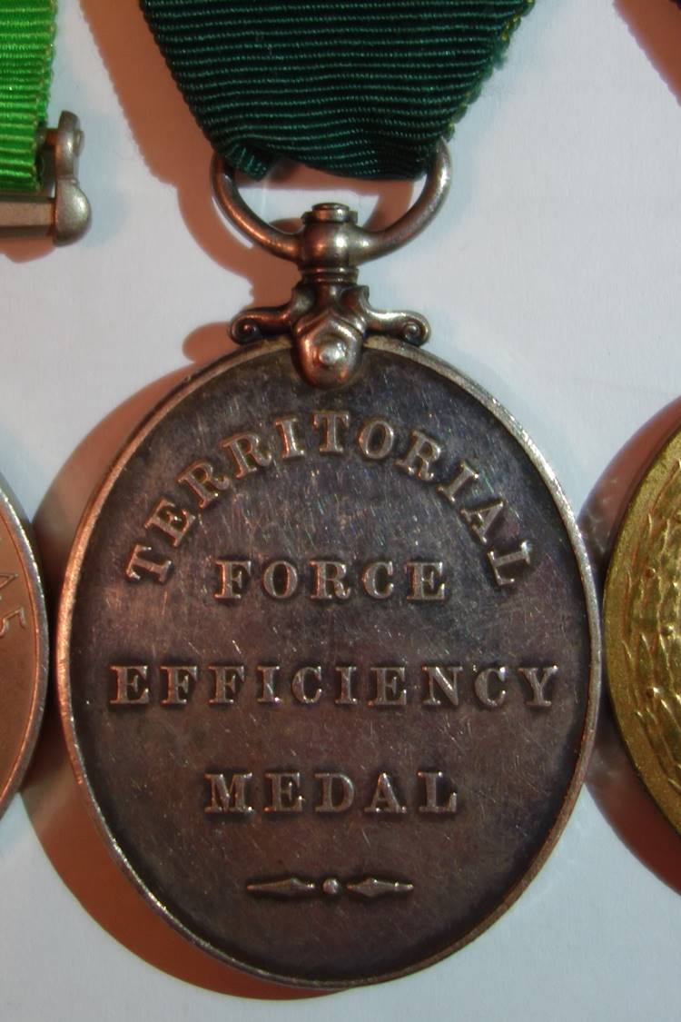 obverse Territorial Force Efficiency Medal Reverse