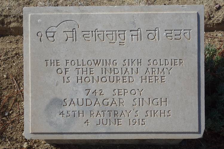 Saudagar Singh 45th Rattray's Sikhs Gallipoli