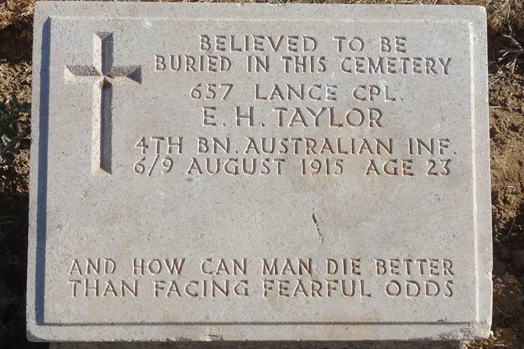 Lance-Corporal Taylor Johnston's Jolly Cemetery Gallipoli
