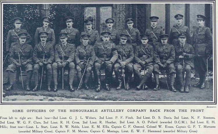 Honourable Artillery Company Officers WW1