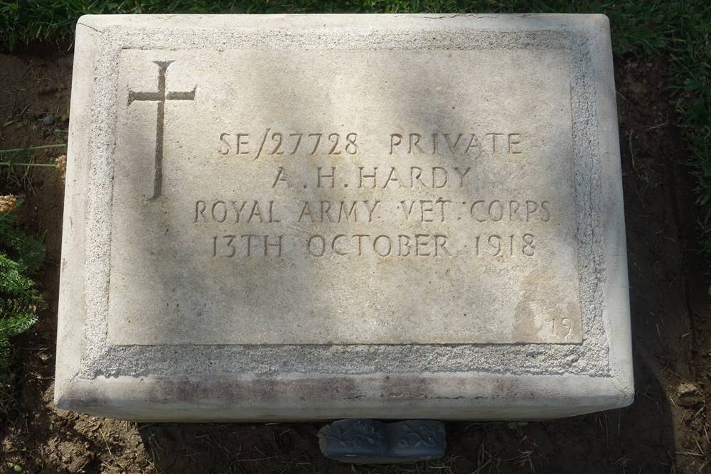 Albert Henry Hardy Doiran Military Cemetery